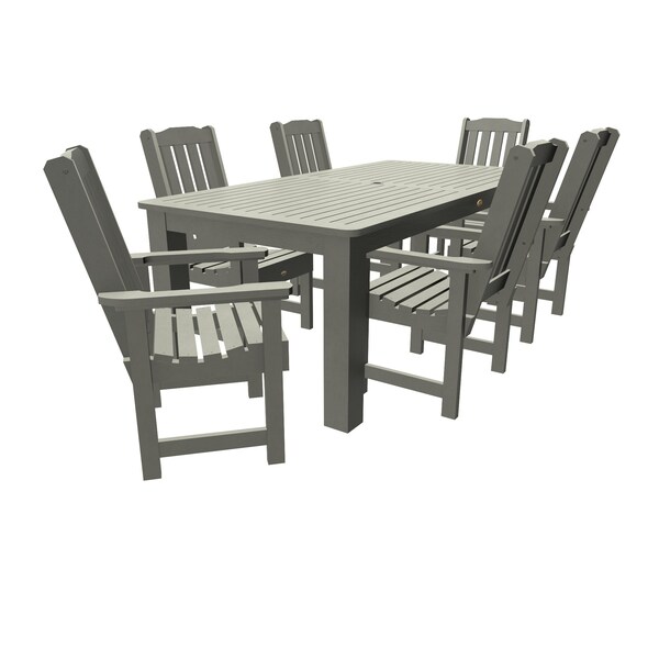 Highwood Usa Lehigh 7pc Rectangular Outdoor Patio Furniture Dining Set 84 x 42 AD-ST7LH1CO5AA-CGE - main